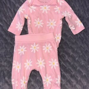 Charming Pink Daisy Kids Bodysuit Set
